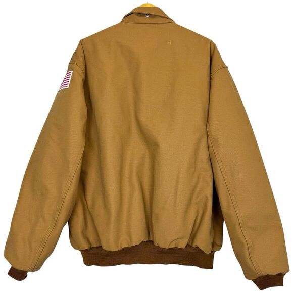 Carhartt Flame Resistant Brown Traditional Duck Quilt Lined Jacket Size 2XL USA - Picture 3 of 16